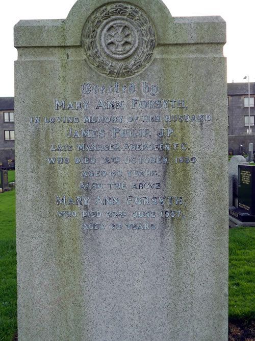 James & Mary Philip's Grave Stone - Courtesy of Stuart Wilkie