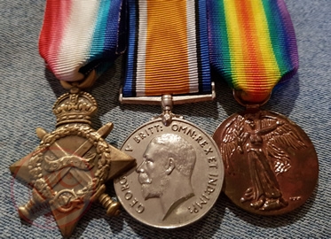 World War 1 - 3 Medals Grouped Together - Copyright © 2019 Graeme Watson.