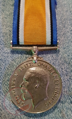 British War Medal, was awarded for service between 5 August 1914 and 11 November 1918 - Copyright © 2019 Graeme Watson.