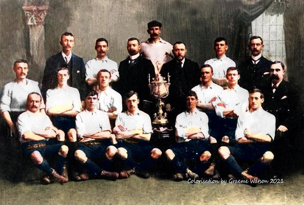 Aberdeen F.C. 1901-02, Aberdeenshire Cup Winners - Original B&W picture - No copyright - attached.