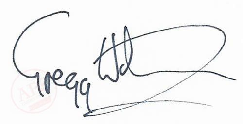 From Graeme Watson's personal collection, of autographs & memorabilia - Gregg Watson autograph.