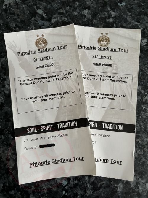 Aberdeen FC, Pittodrie Stadium Tour, 07-22 Nov 2023 tickets