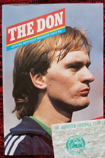 From Graeme Watson's personal collection - Aberdeen v IFK Göteborg 05 Mar 1986, programme