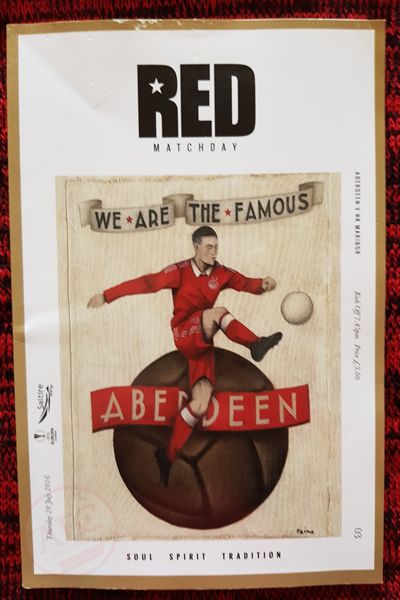 From Graeme Watson's personal collection - Aberdeen v NK Maribor 28 Jul 2016, programme
