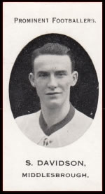 Stewart Davidson, Middlesbrough, football card 1913-1923 - No copyright - attached.