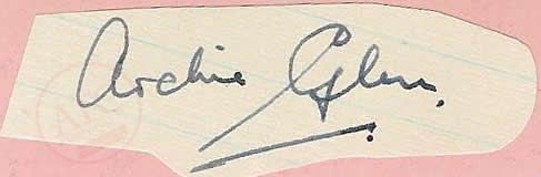 From Graeme Watson's personal collection, Archie Glen autograph.