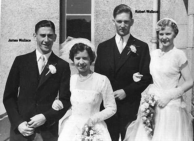 James and Robert Wallace, Wedding Family Photo 1956 - Courtesy of Margaret Wasmuth.