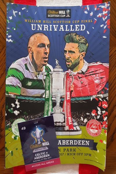 From Graeme Watson's personal collection - Celtic v Aberdeen 27 May 2017, programme & ticket