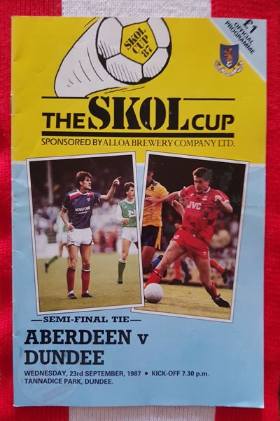 From Graeme Watson's personal collection - Aberdeen v Dundee 23 Sep 1987, programme