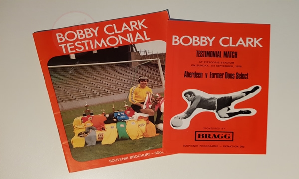 From Graeme Watson's personal collection, Bobby Clark Testimonial Programme and Souvenir Brochure.