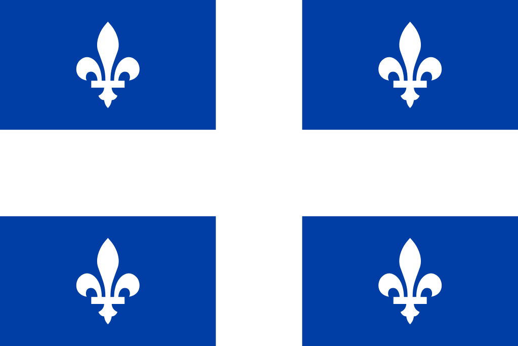 Flag of Quebec - in the public domain
