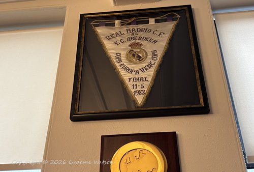 European Cup Winners Cup Pennant at Pittodrie Stadium
