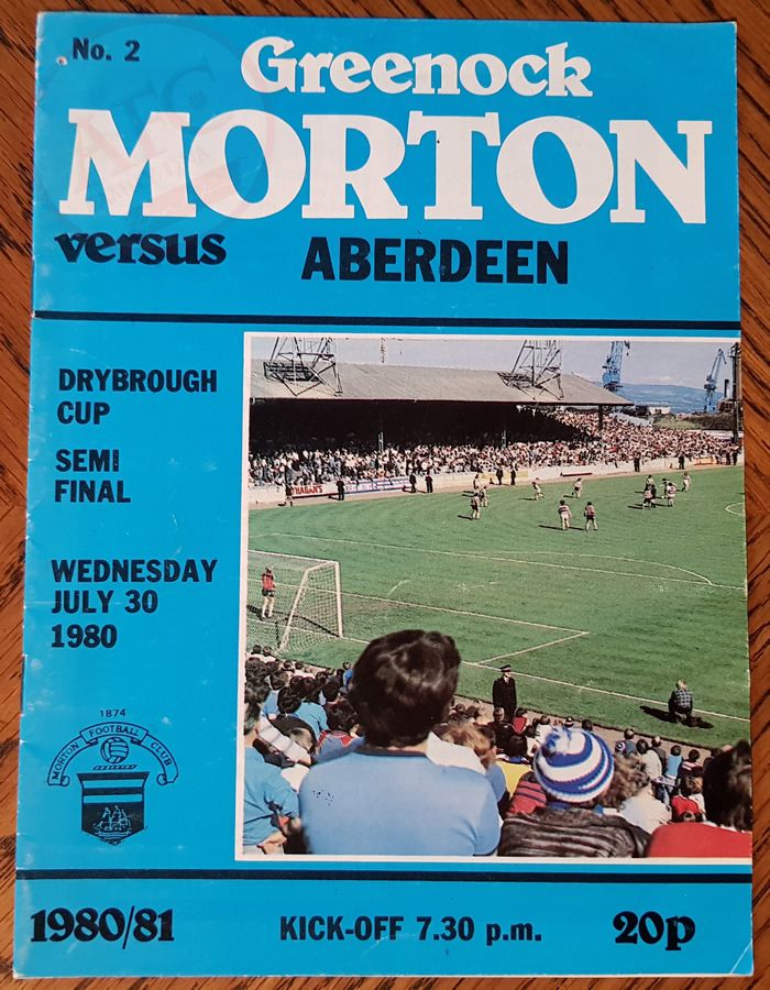 Morton v Aberdeen 30 July 1980, programme