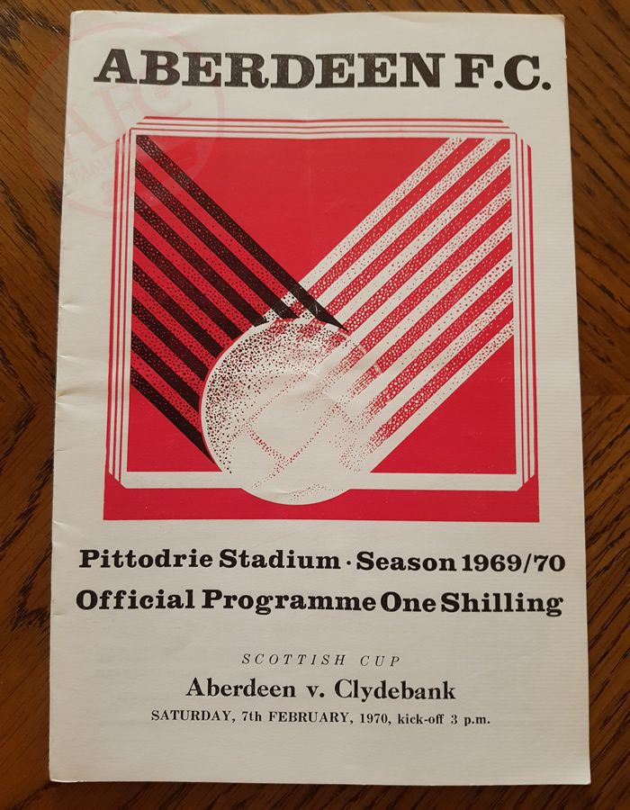 Aberdeen v Clydebank 07 February 1970, programme