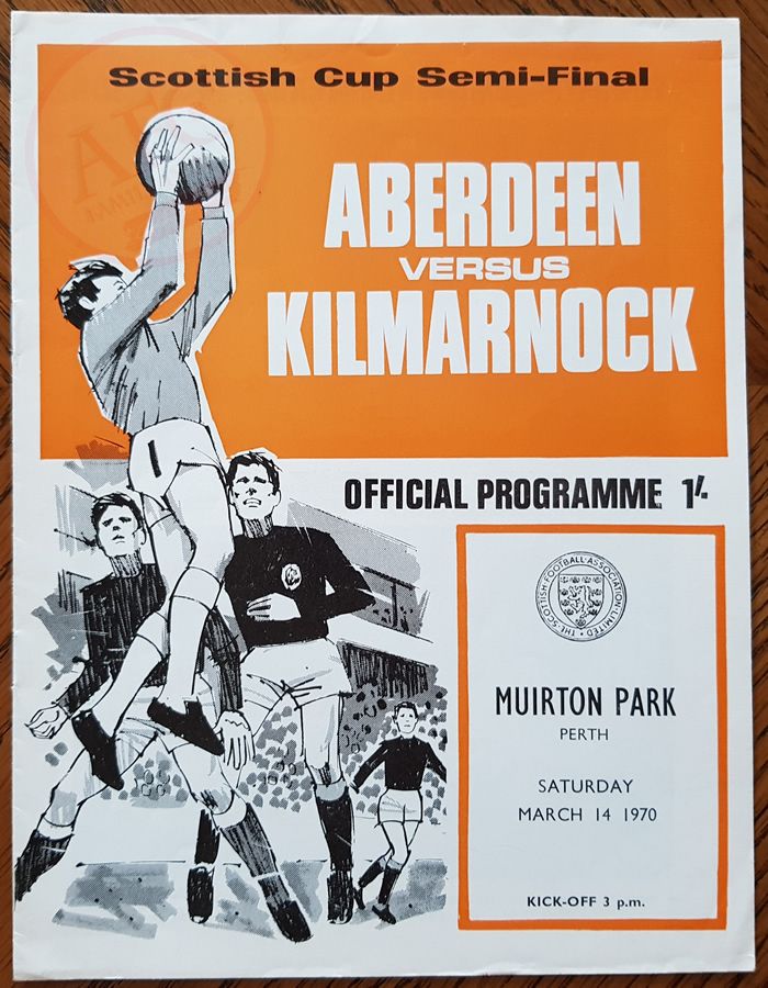 Aberdeen v Kilmarnock 14 March 1970, programme