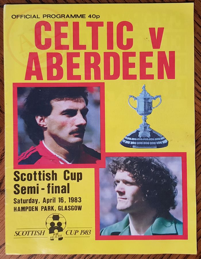 Aberdeen v Celtic 16 April 1983, programme