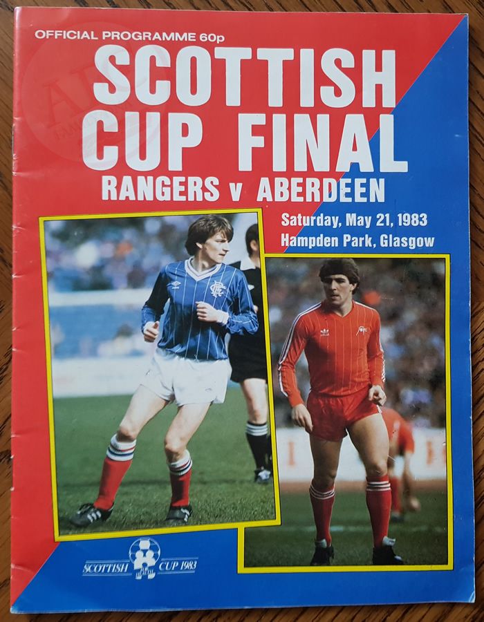 Aberdeen v Rangers 21 May 1983, programme