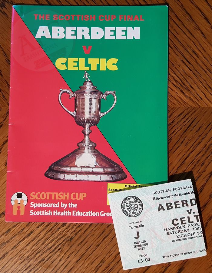 Aberdeen v Celtic 19 May 1984, programme & ticket