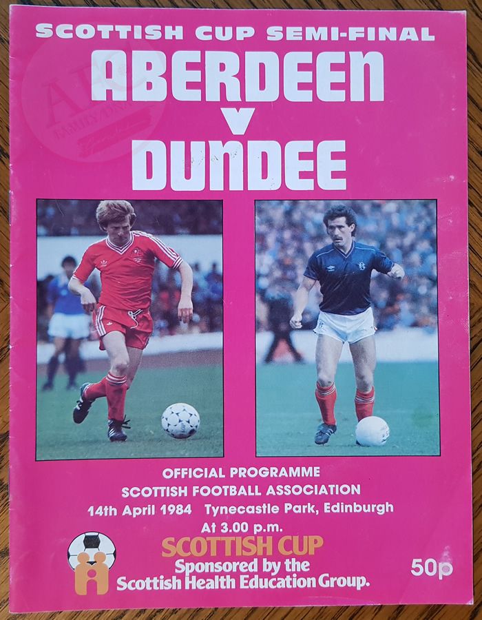 Aberdeen v Dundee 14 April 1984, programme